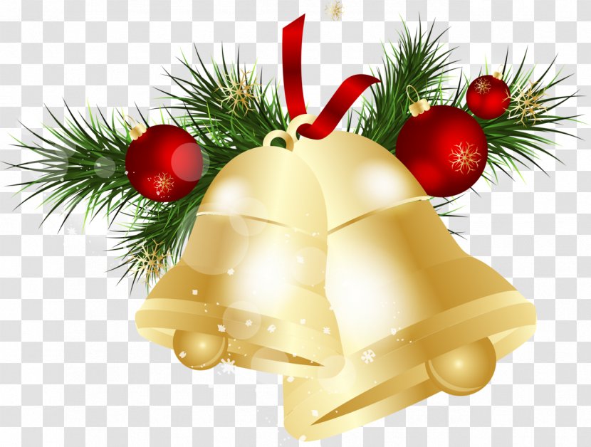 Christmas Card Santa Claus - Tree - Bell Image Transparent PNG