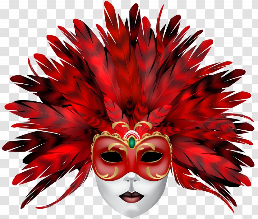 Mask Clip Art - Mardi Gras - Carnival Red Transparent PNG