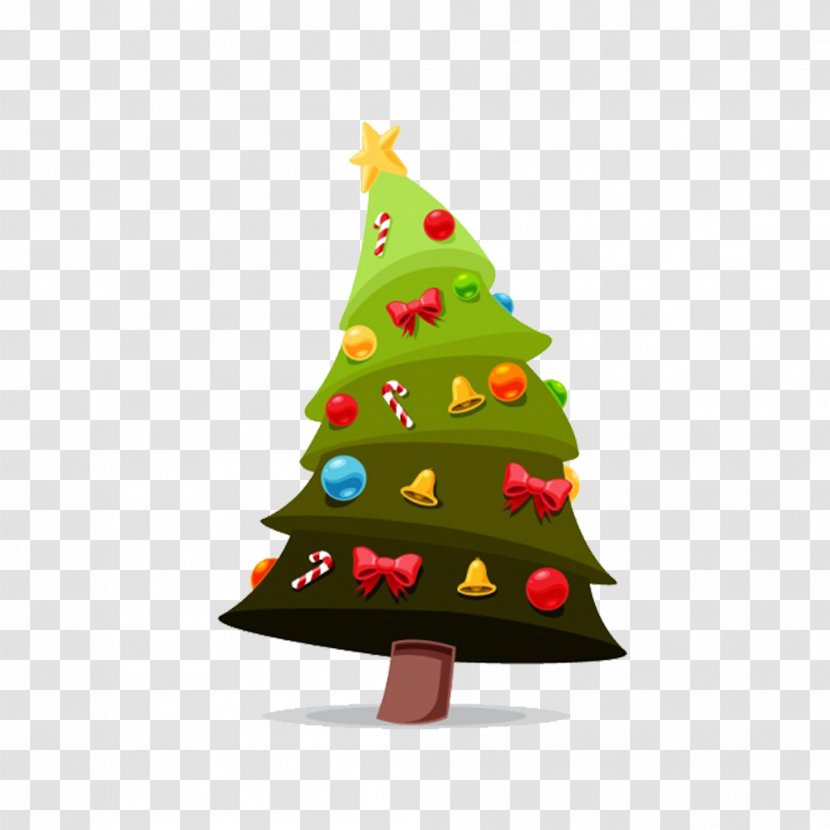 Christmas Tree - Creative Cute Cartoon Transparent PNG