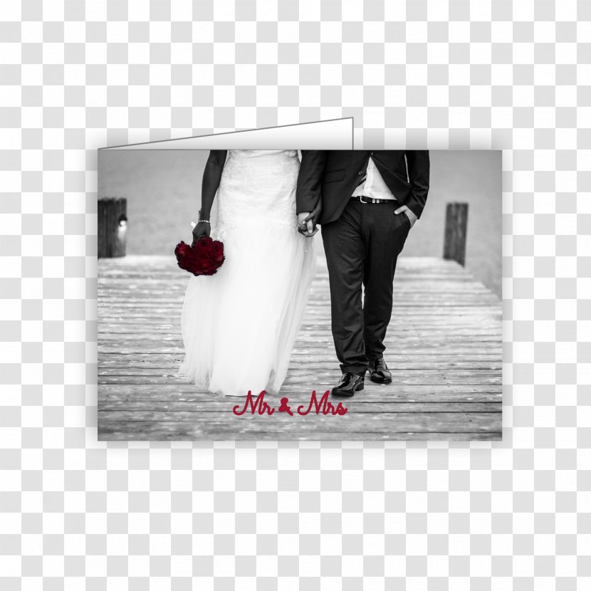 Interracial Marriage Love Black And White Clip Art - Wedding - Picture Frame Transparent PNG