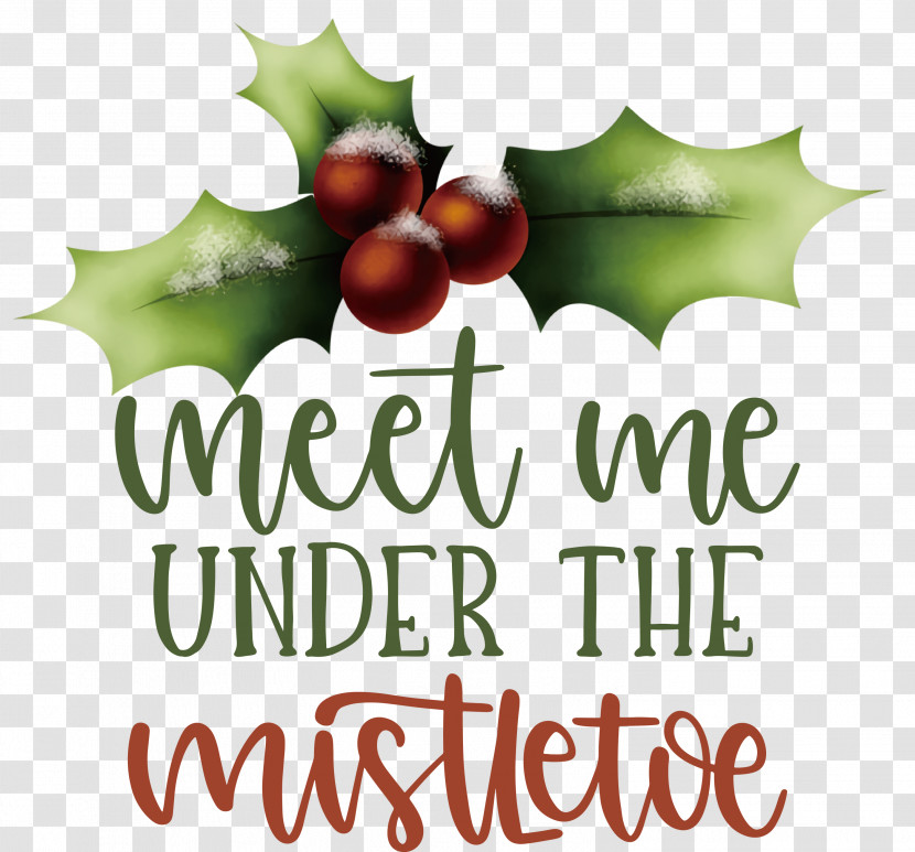 Meet Me Under The Mistletoe Mistletoe Transparent PNG