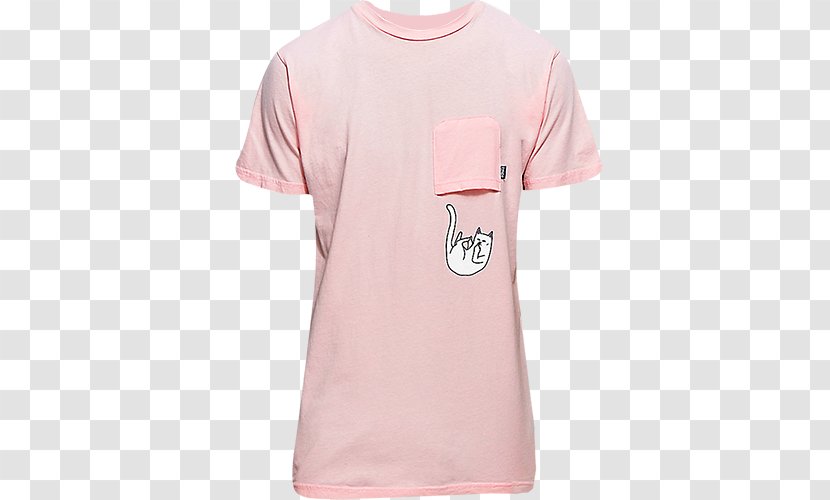 T-shirt Sleeve Neck Font - Pink Transparent PNG