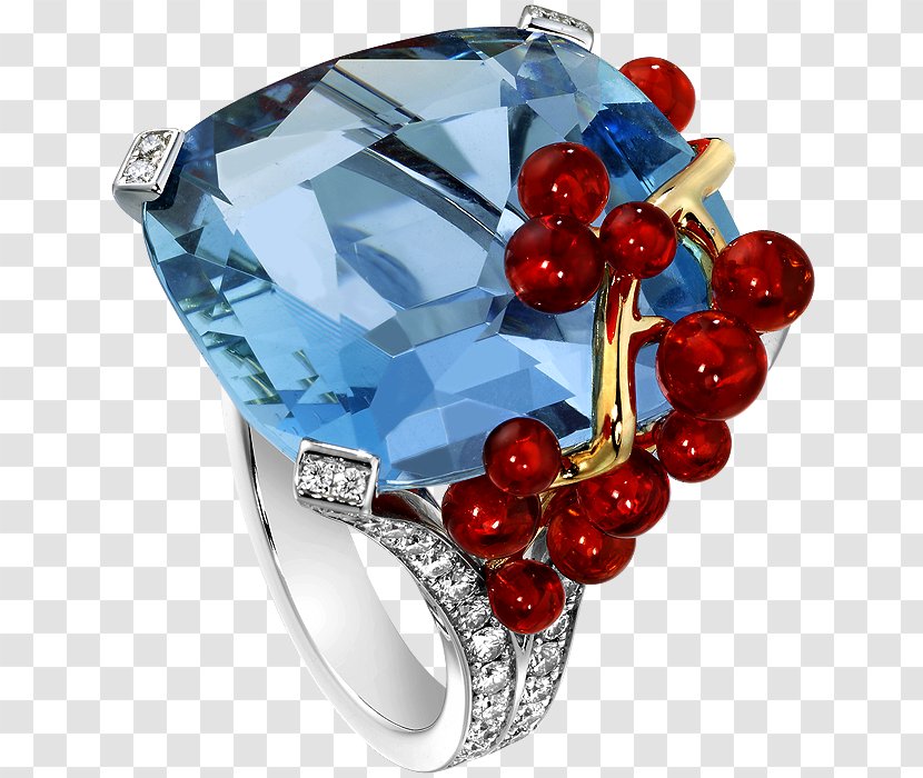 Ruby Ring Jewellery Diamond Sapphire - Carat - Blue Lagoon Transparent PNG