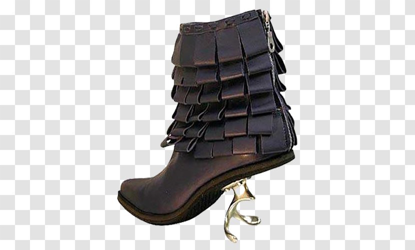 Shoe High-heeled Footwear Fashion Sandal - Black Folding Boots Transparent PNG
