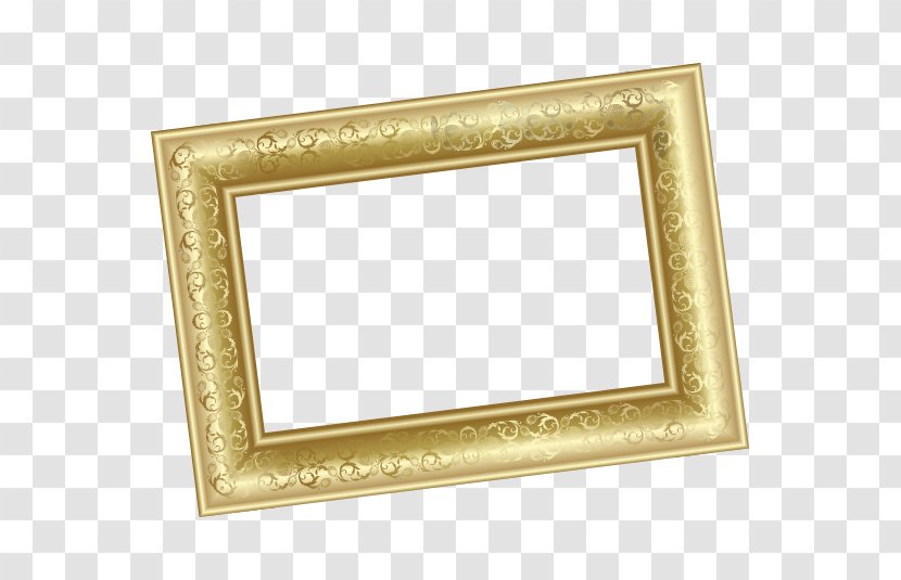 Picture Frame Computer File - Gold - Vector Transparent PNG
