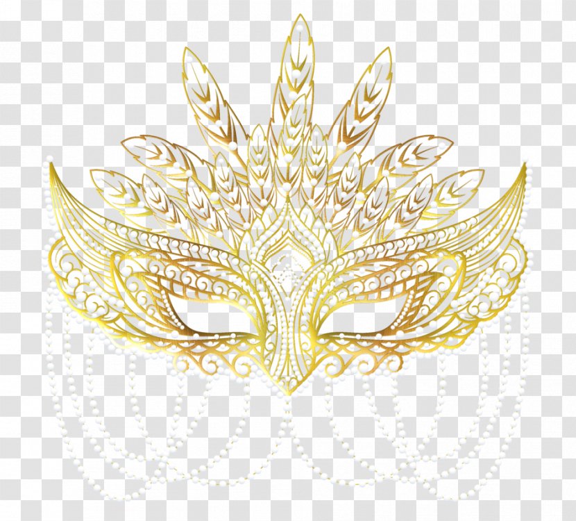 Carnival Mask Headgear Art - Yellow - Group Transparent PNG