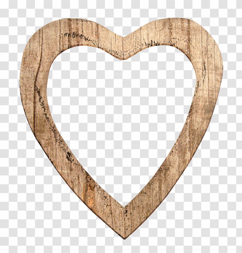Wood Lignin Clip Art - Brown Hollow Heart Transparent PNG