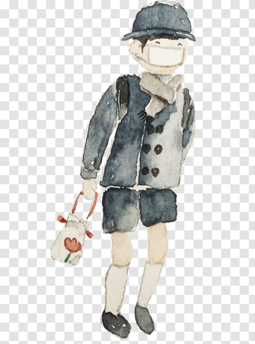 Child Boy Illustration - Watercolor Painting - Walking Little Transparent PNG