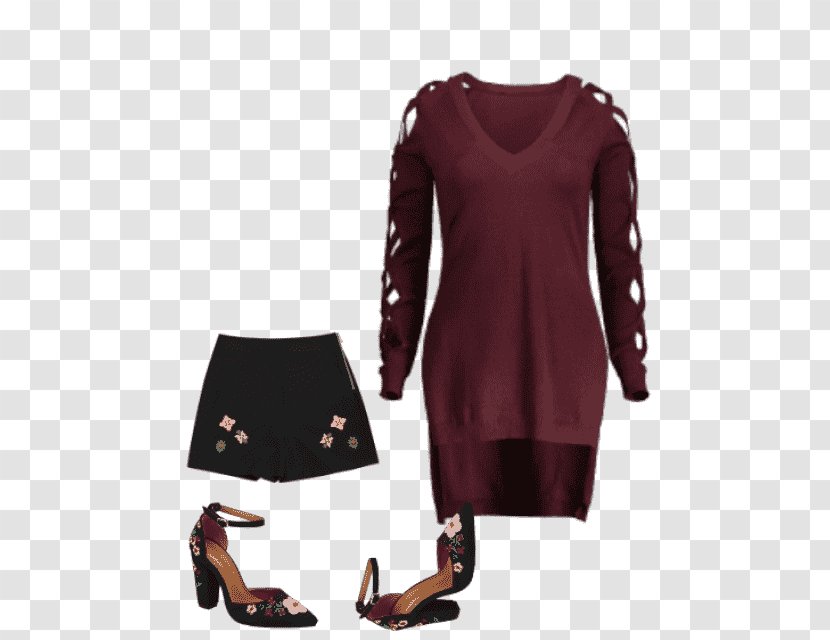 Fashion Sleeve Sweater Shoulder Dress - Advanced Micro Devices - Flatlay Transparent PNG
