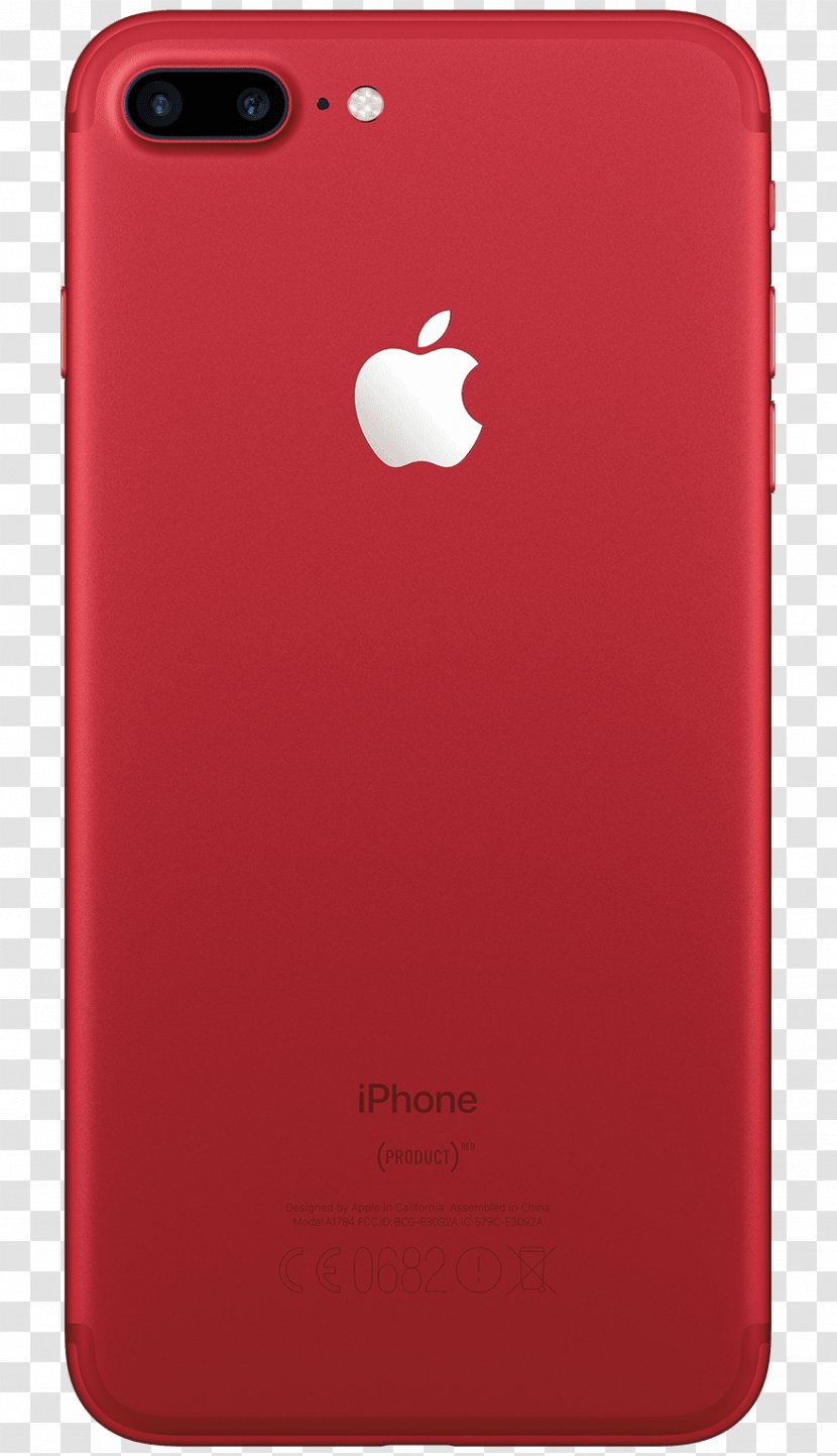 Apple IPhone 7 Plus Product Red Telephone Transparent PNG