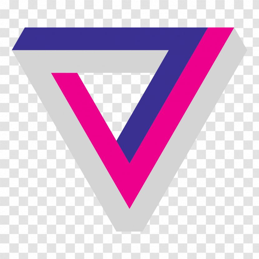 The Verge Vox Media Logo - Magenta - Triangle New Transparent PNG