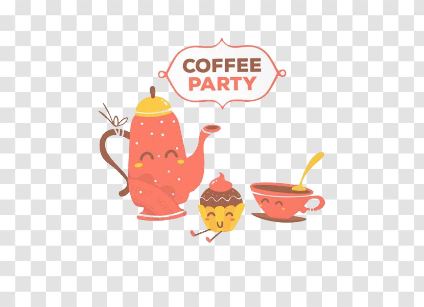 Cartoon Illustration - Food - Anthropomorphic Style Coffee Transparent PNG