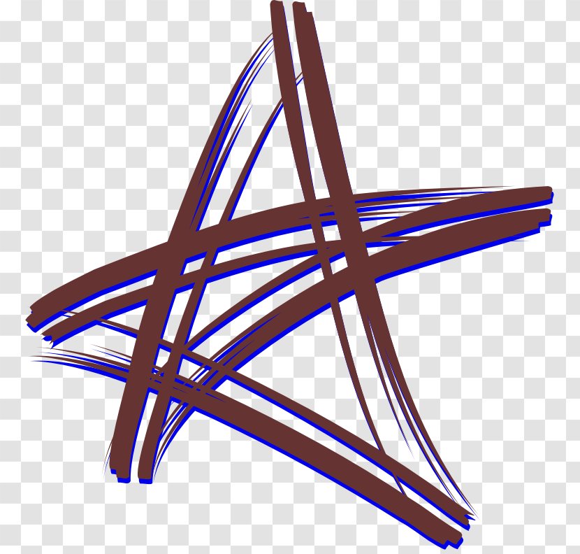 Brush Star - Triangle - Stroke Transparent PNG
