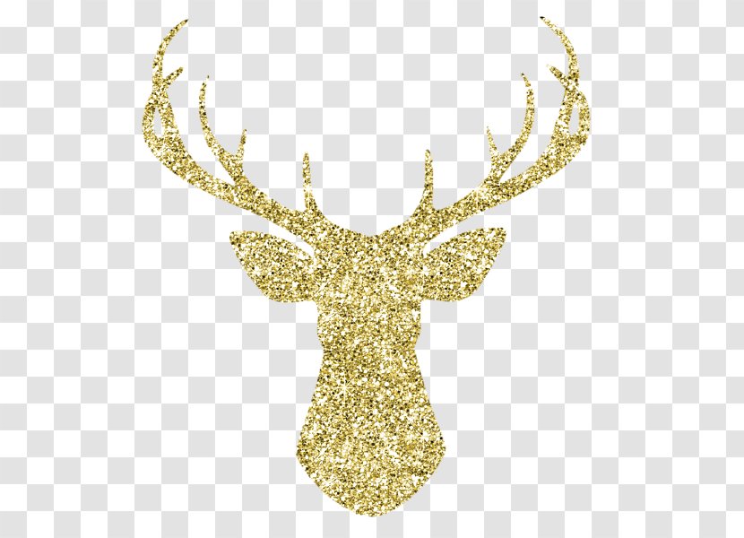 Reindeer Shakopee Antler - Golden Glitter Transparent PNG
