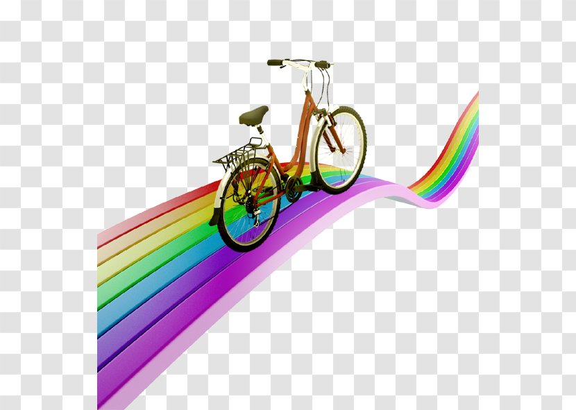 Bicycle Frame Cycling Rainbow Transparent PNG