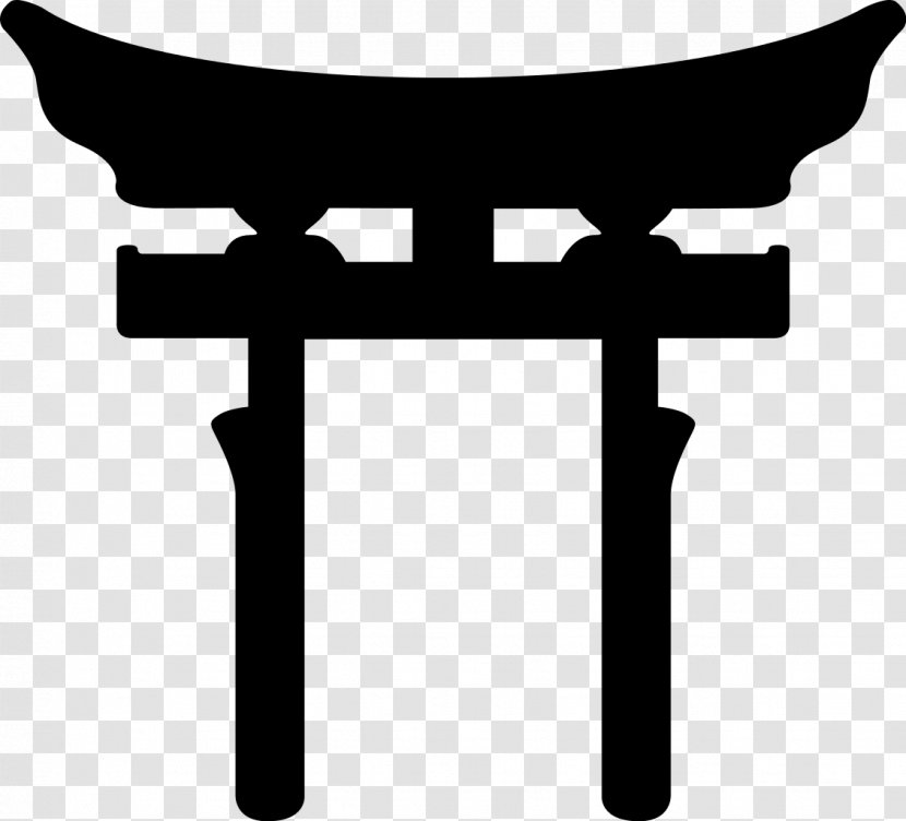 Shinto Shrine Torii Symbol Japan - Black And White Transparent PNG