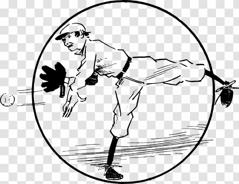 Drawing Black And White Line Art - Monochrome - Baseball Transparent PNG