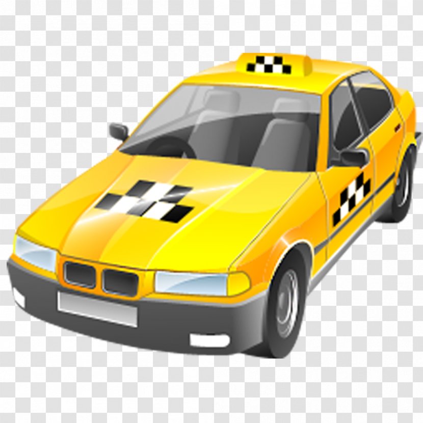 Taxi Airport Bus Yellow Cab Transparent PNG