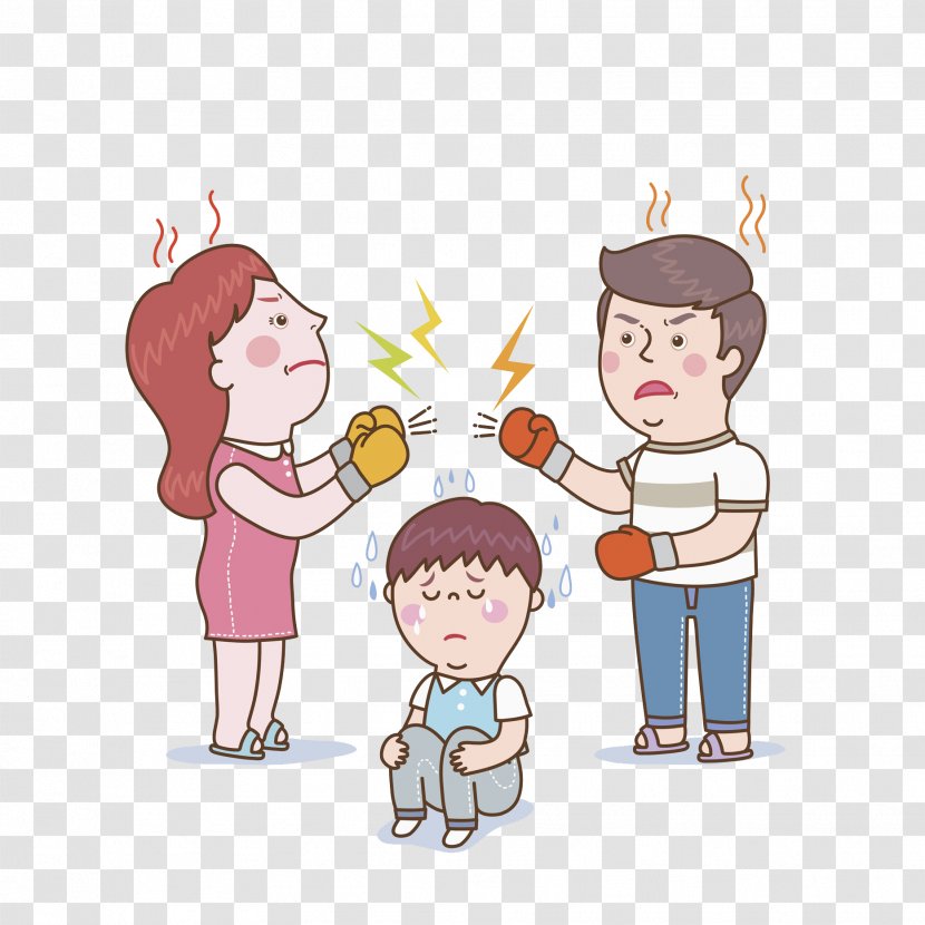 Parent Child Illustration - Play - Quarrelling Parents Transparent PNG