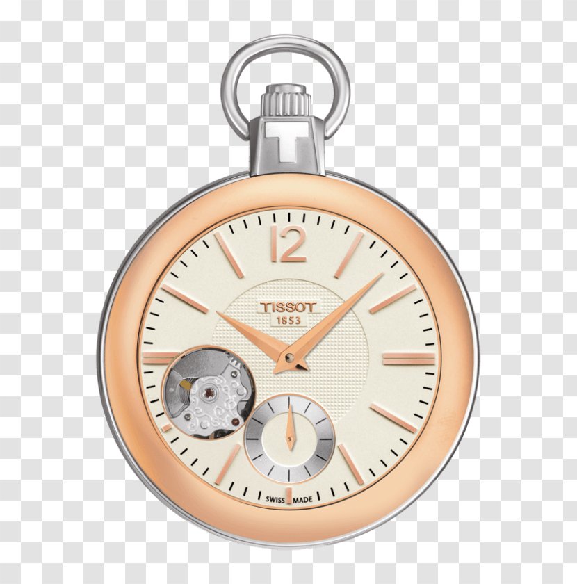 Tissot Pocket Watch Clock - Metal Transparent PNG