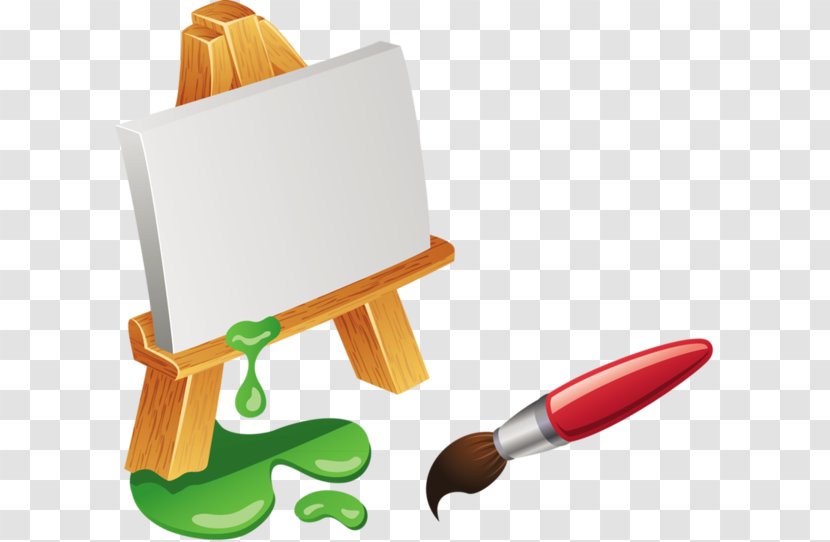 Easel Painting Paintbrush - Canvas Transparent PNG