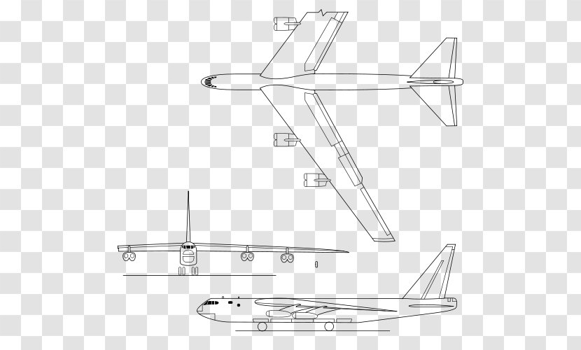 Boeing B-52 Stratofortress Convair B-36 Peacemaker Airplane B-58 Hustler Fixed-wing Aircraft Transparent PNG