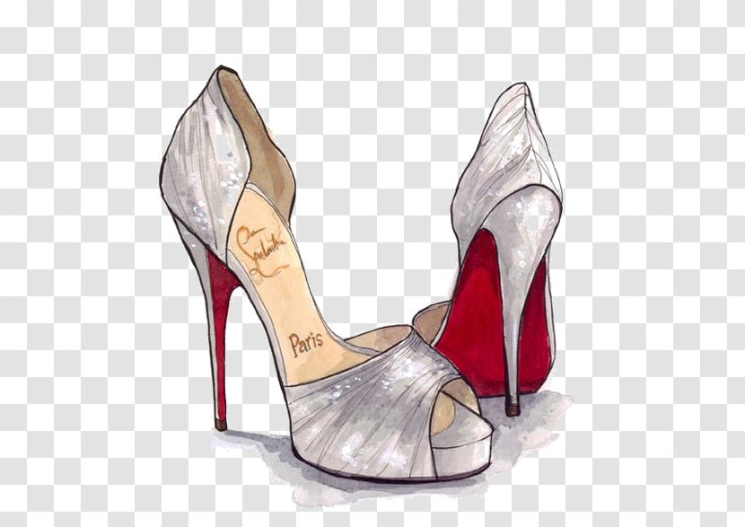 Sketch Drawing Fashion Illustration High-heeled Shoe - Basic Pump - Chaussure Transparent PNG