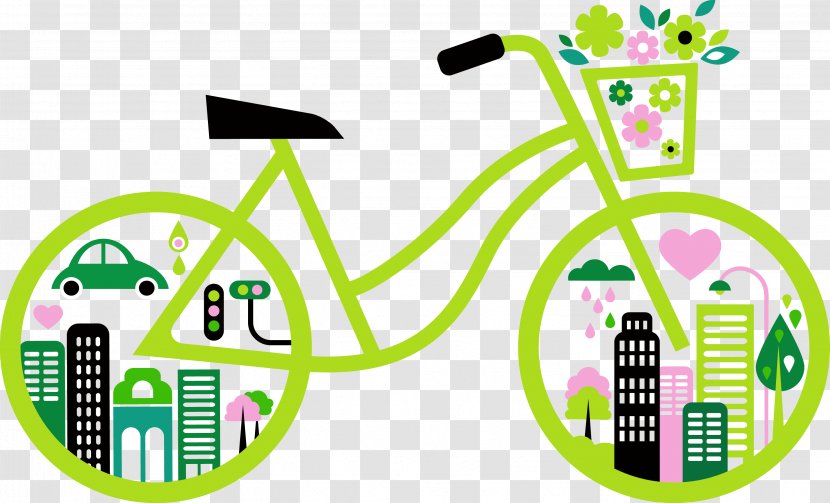 Bicycle Sustainable Transport Public Environmentally Friendly - Bike Fashion Pattern Vector Transparent PNG
