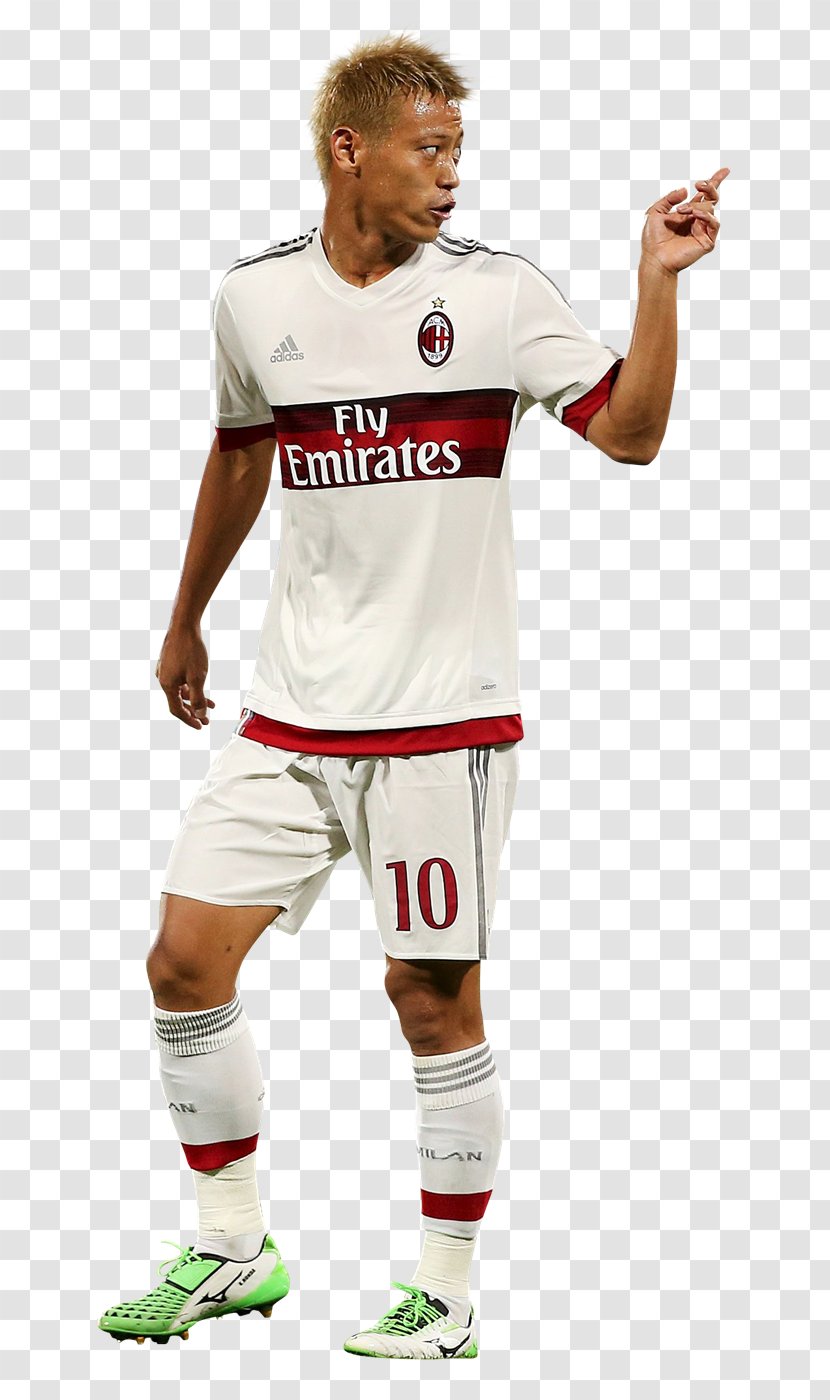 Keisuke Honda Jersey A.C. Milan C.F. Pachuca Soccer Player - Muscle - Japan Football Transparent PNG