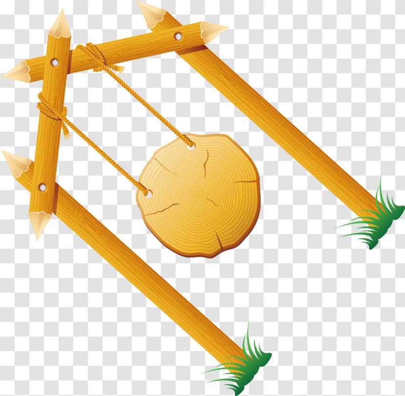 Green Euclidean Vector - Yellow - Grass, Wooden Bracket, Rope Transparent PNG