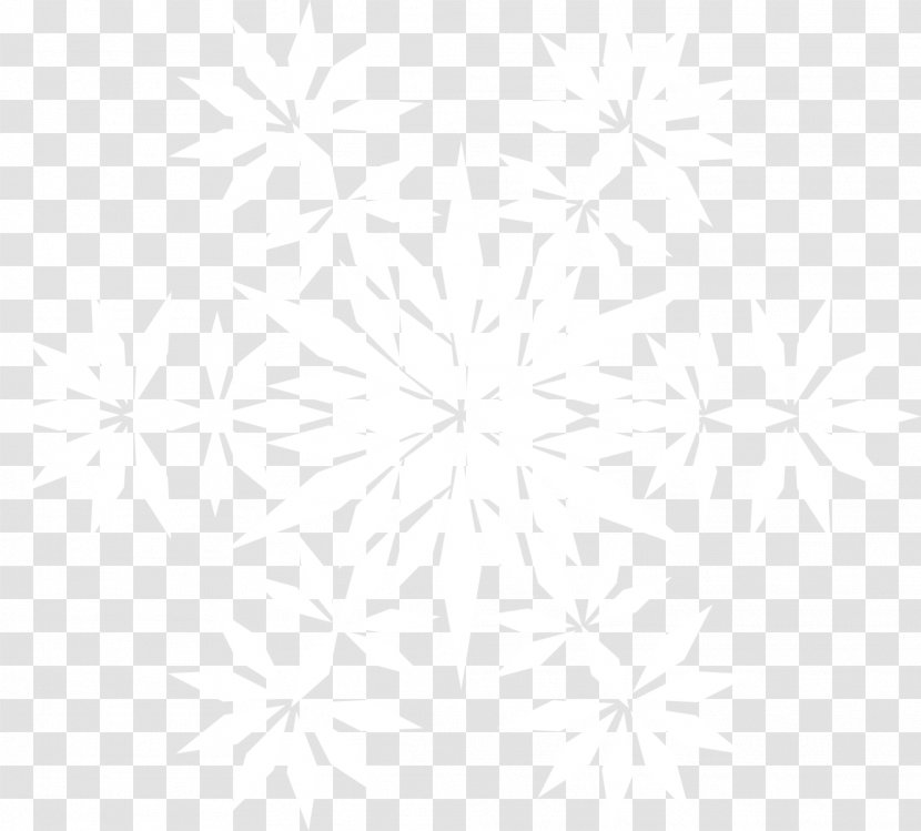 Black And White Textile Symmetry Pattern - Geometry Snowflake Transparent PNG