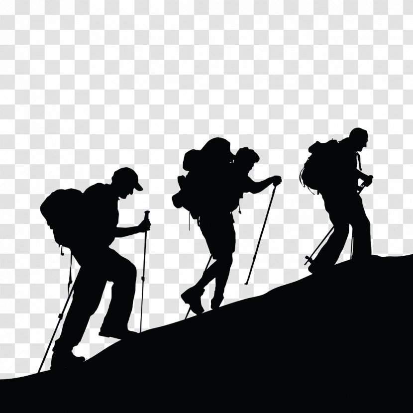 Vector Graphics Climbing Clip Art Mountaineering Illustration - Monochrome - Mountain Transparent PNG