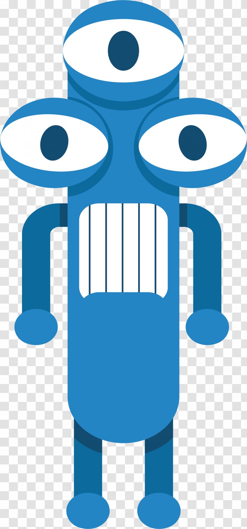 Blue Clip Art - Symbol - The Three Eyed Monster In Transparent PNG