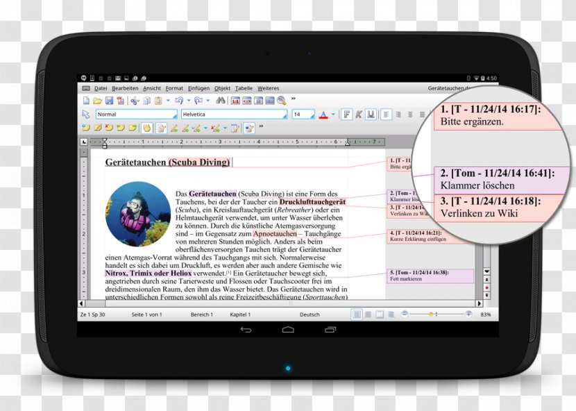 TextMaker SoftMaker Word Processor Tablet Computers Computer Software - Electronics - Android Transparent PNG