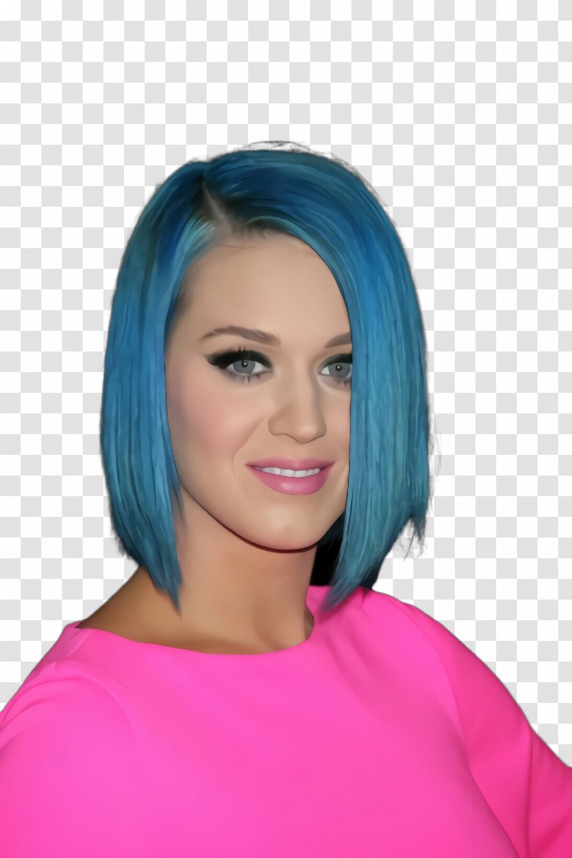 Hair Face Blue Hairstyle Turquoise - Cartoon - Coloring Eyebrow Transparent PNG