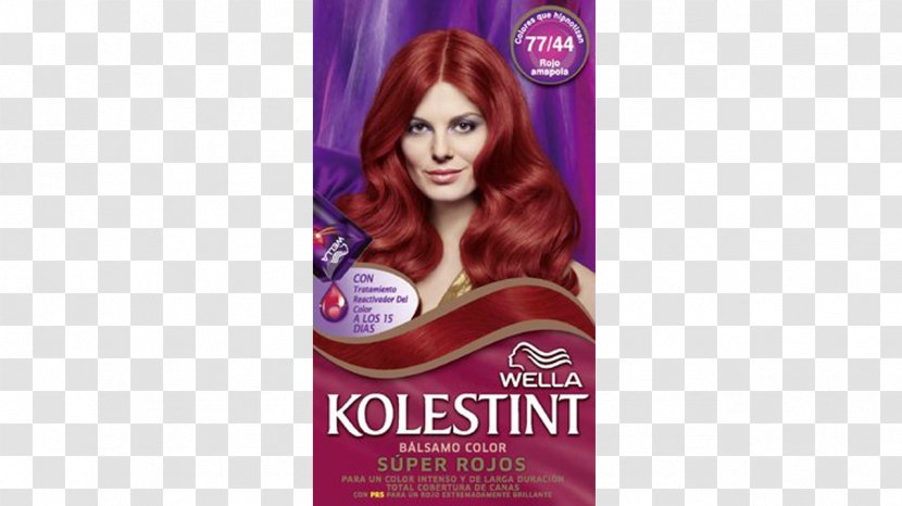 Wella Dye Hair Red Color - Balsam Transparent PNG