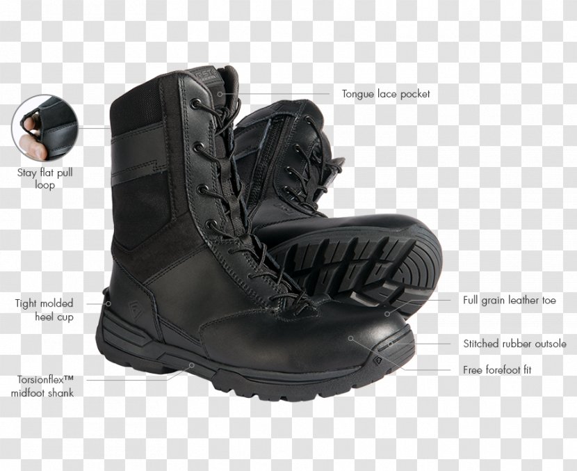 Combat Boot Zipper Shoe Footwear Transparent PNG
