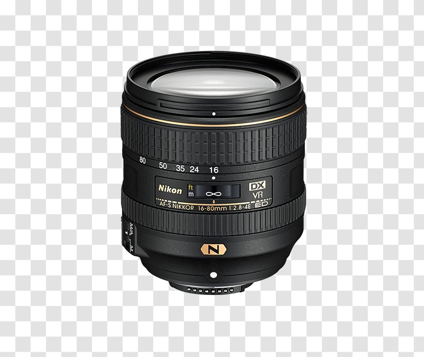 Nikon AF-S Nikkor DX 16-80mm F/2.8-4E ED VR 35mm F/1.8G Format DX-Nikkor Camera Lens - Canon Ef 75 300mm F 4 56 Iii Transparent PNG