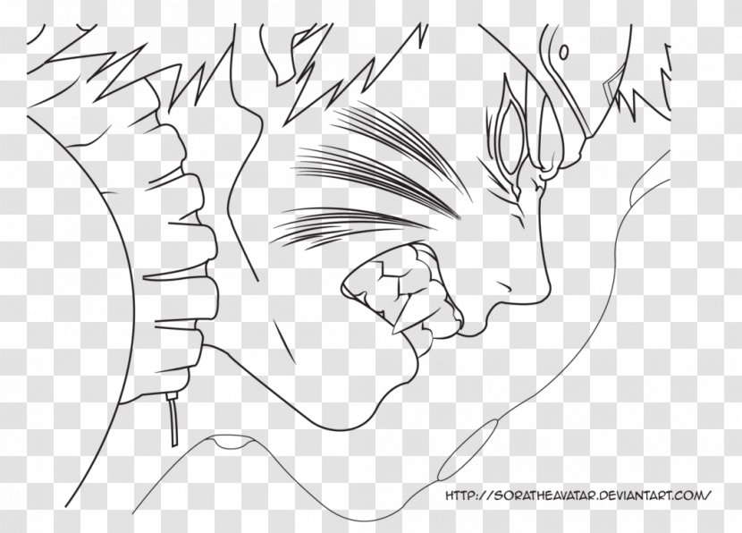 Naruto Shippuden: Vs. Sasuke Minato Namikaze Drawing Kurama Line Art - Heart Transparent PNG