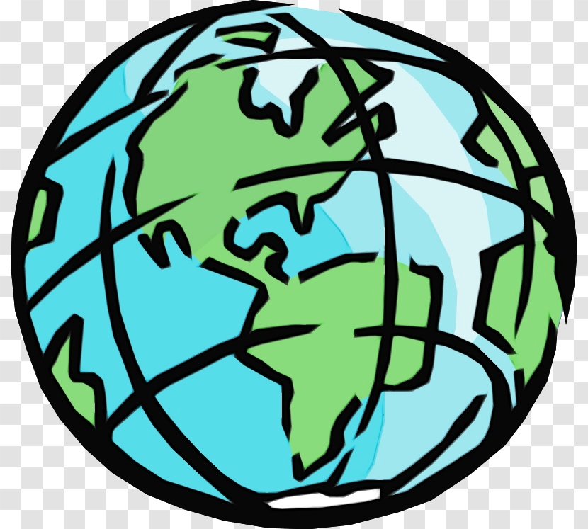 Earth Cartoon Drawing - Globe - World Turquoise Transparent PNG