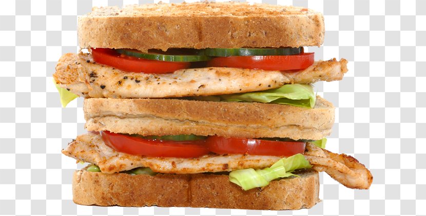 Club Sandwich Hamburger Chicken Fast Food - Recipe Transparent PNG