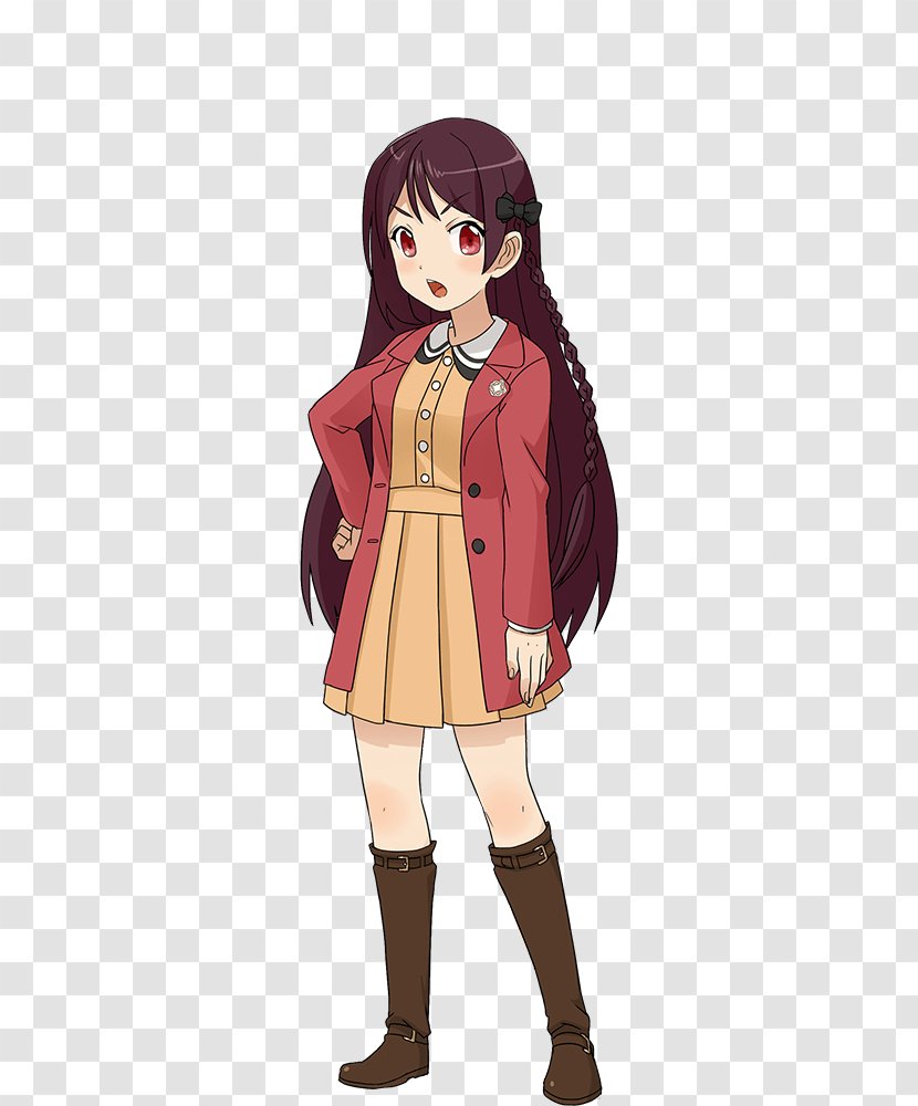 School Uniform Character Costume Brown Hair Outerwear - Heart - Ensemble Girls Transparent PNG