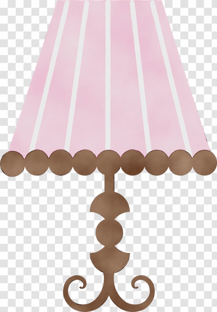 Pink Lampshade Lighting Brown Light Fixture - Beige - Table Transparent PNG