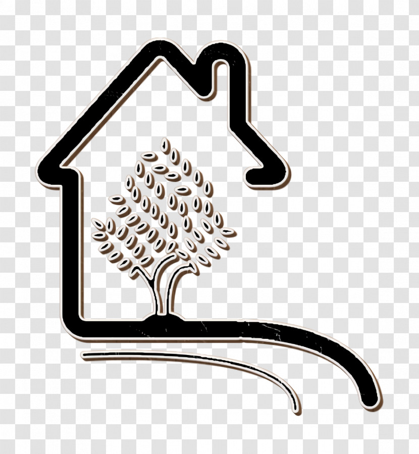Hotel Icon Rural Hotel House With A Tree Icon Buildings Icon Transparent PNG