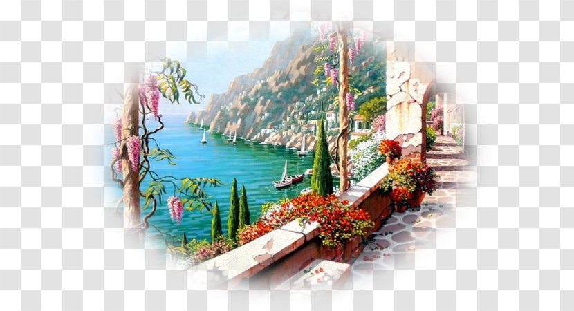 Oil Painting Art Paint By Number - Vacation - Turquise Transparent PNG