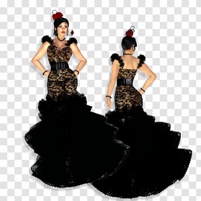 Gown Traje De Flamenca Dress Flamenco Costume - Wedding Transparent PNG