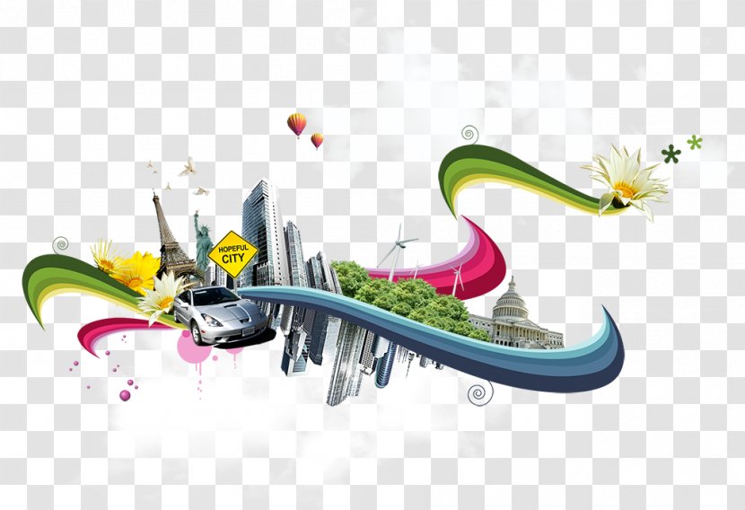 South Korea Tourism Poster - City Car Transparent PNG