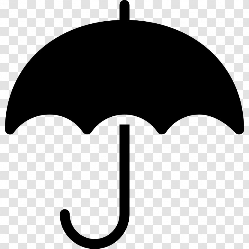 Umbrella Clip Art - Black And White Transparent PNG