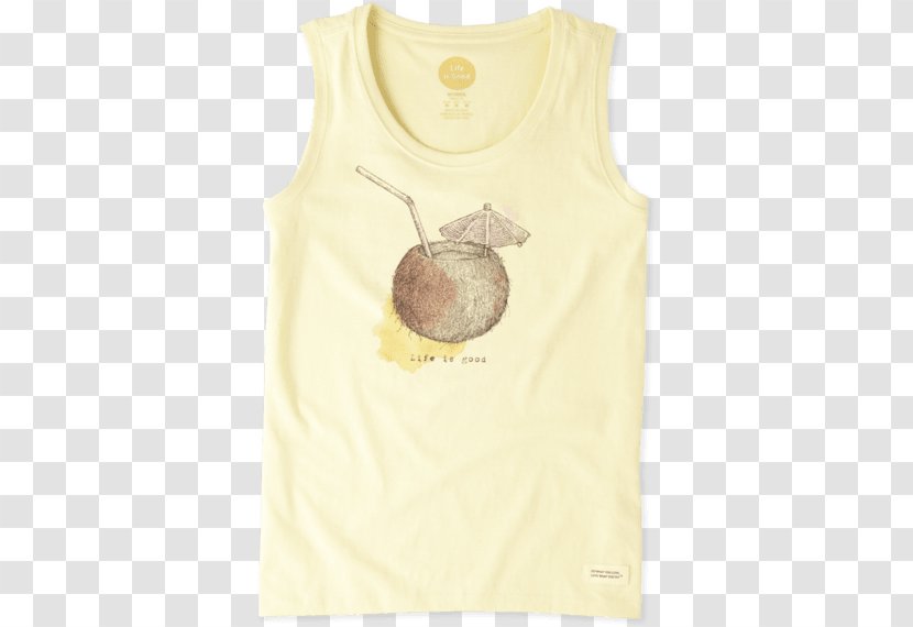 T-shirt Sleeveless Shirt Life Is Good Company Top - Yellow Transparent PNG