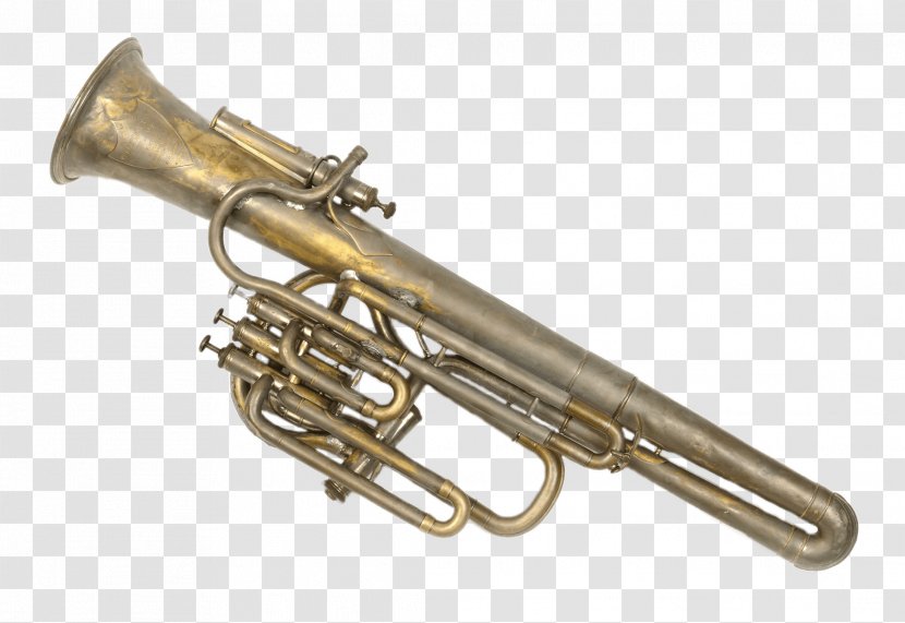 Cornet Trumpet French Horns Sousaphone Brass Instruments - Natural Transparent PNG